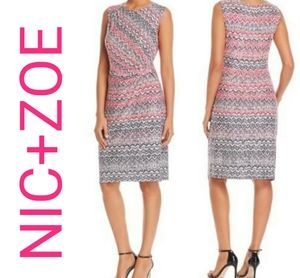 🌸NIC+ZOE🌸 "Getting Spicy" Printed Ruched Dress